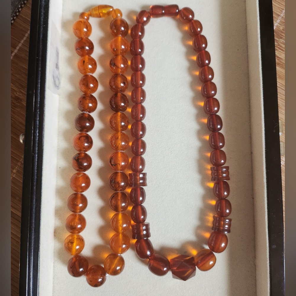 Japanese Amber Necklaces